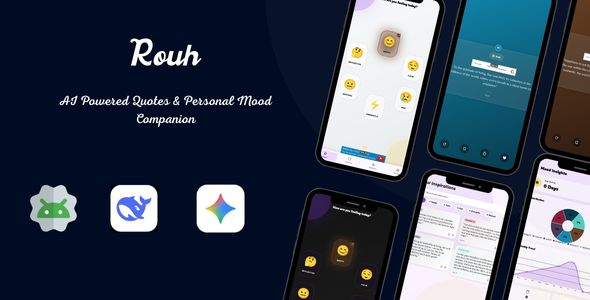 Rouh – AI-Powered Quotes & Personal Mood Companion | Multi-language Flutter App